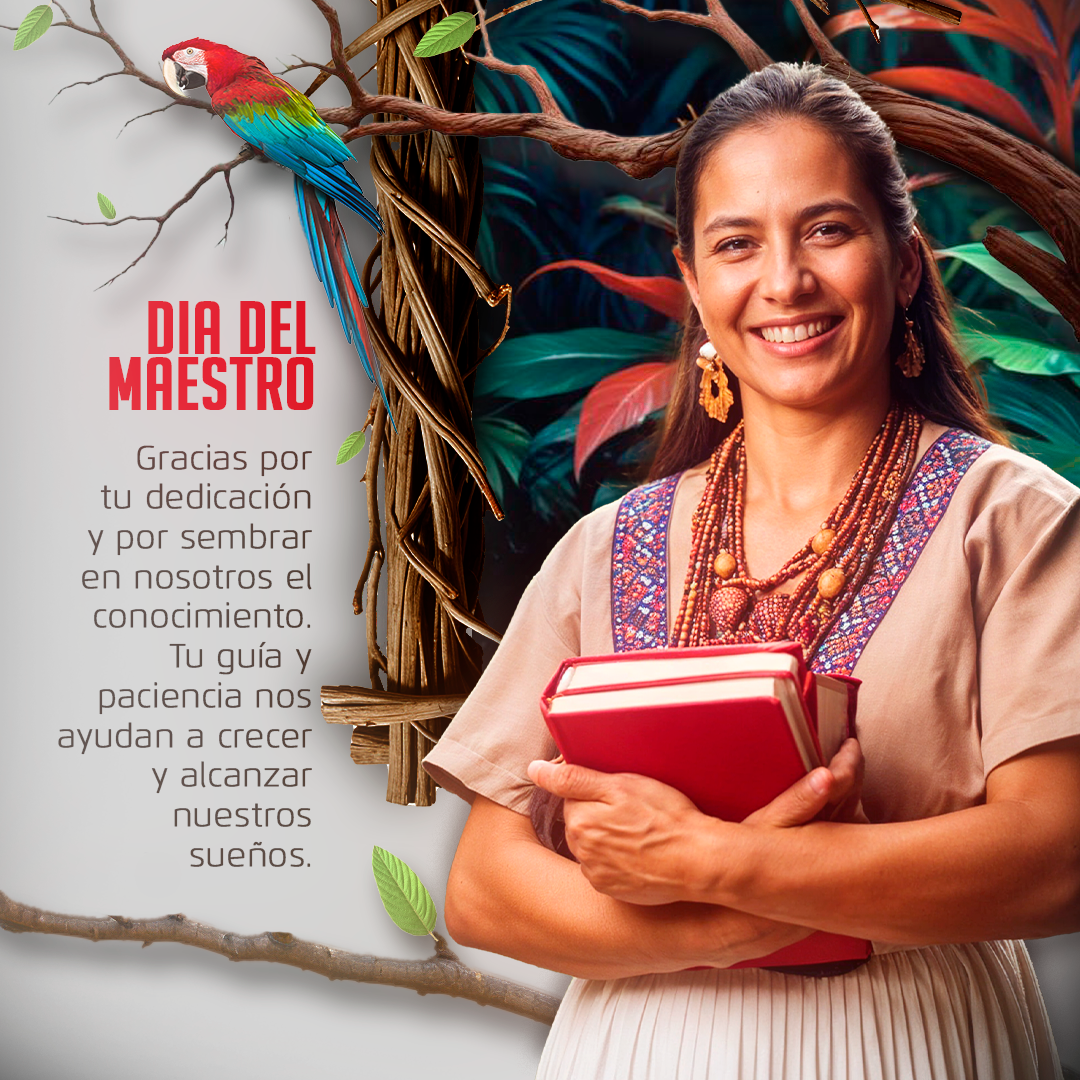 Plantilla día del maestro profesora selva - Design Market Perú