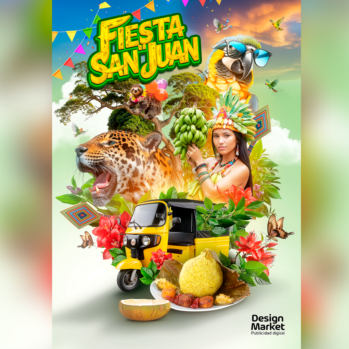 Diseño A4, fiesta de San Juan - Design Market Perú