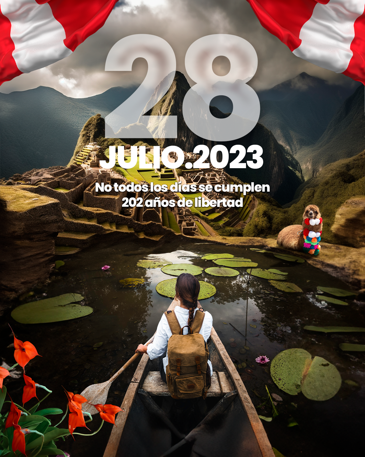 Plantilla Fiestas patrias Perú PSD - Selva y cusco - Design Market Perú