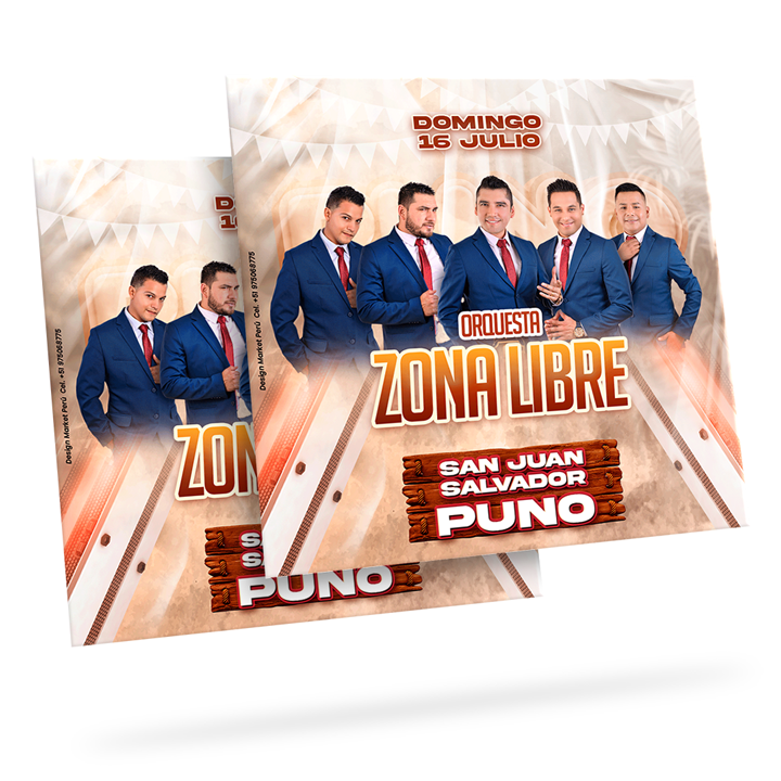 Flyer, post para redes sociales Modelo Zona Libre Puno - Design Market Perú