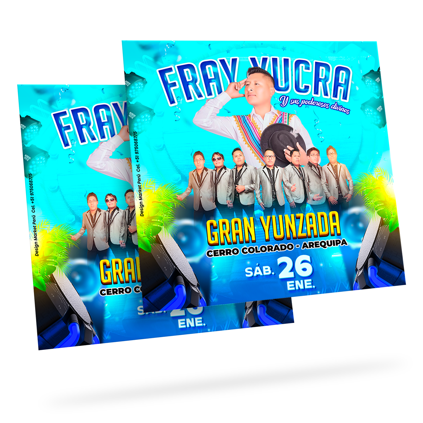 Flyer, post para redes sociales Modelo Fray Yucra - Design Market Perú