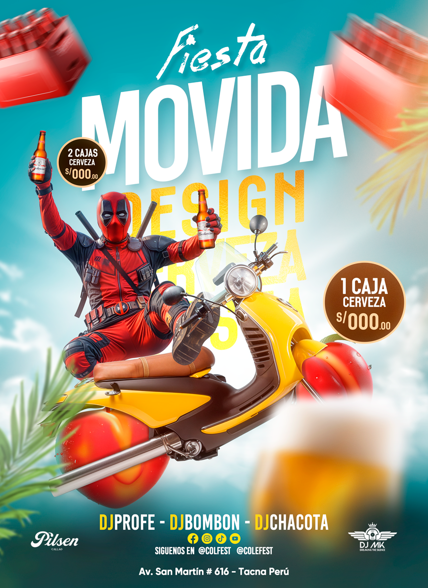 Diseño deadpool delivery - Design Market Perú