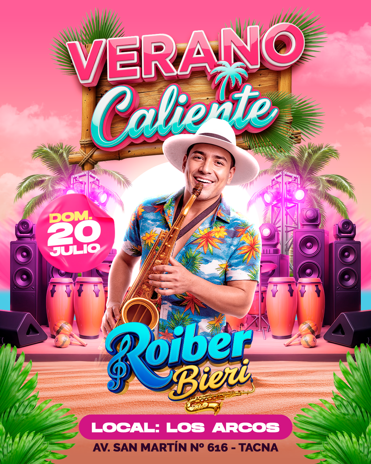 Diseño flyer Verano Caliente + Prompt titulo