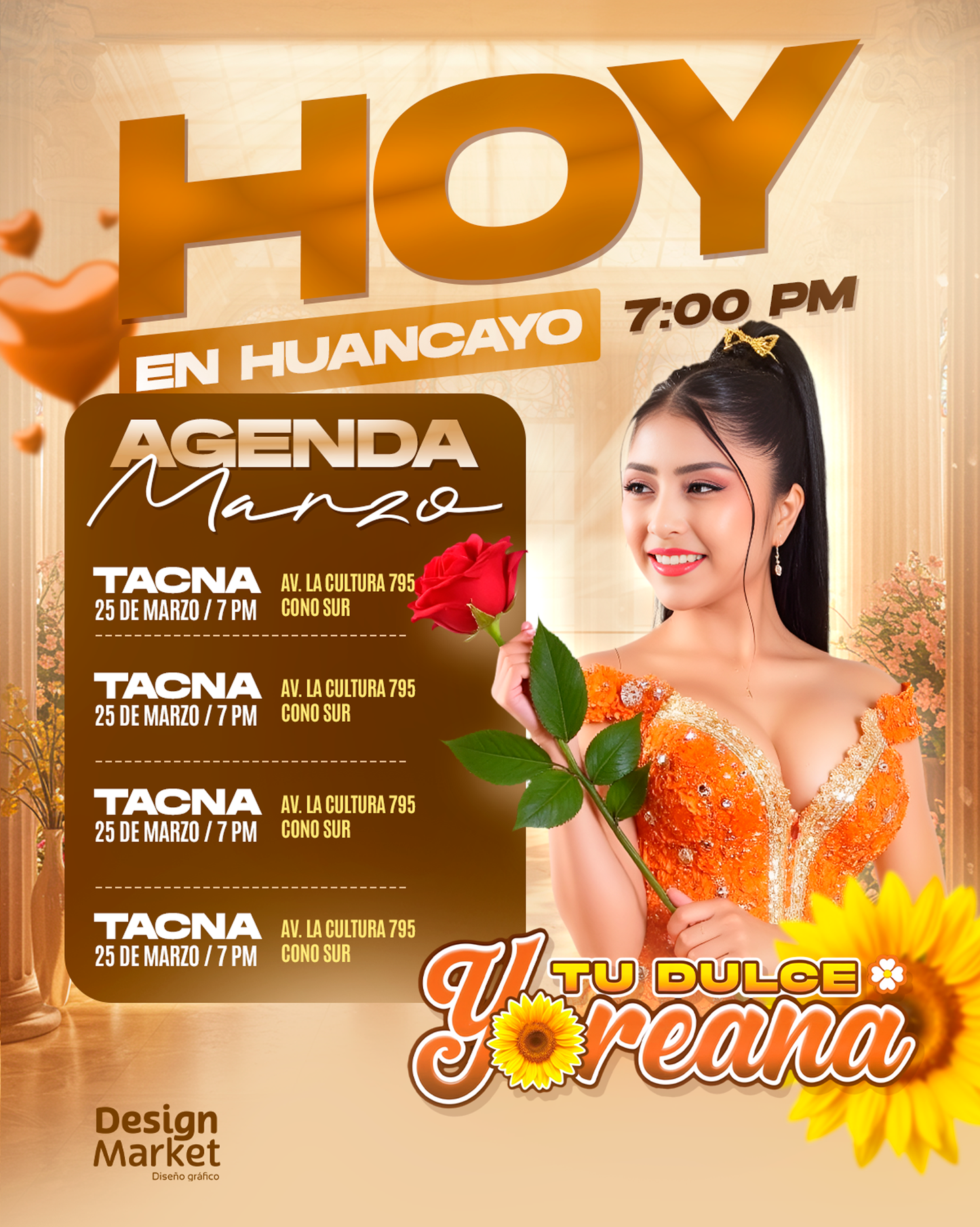 Diseño folclorico IA naranjado