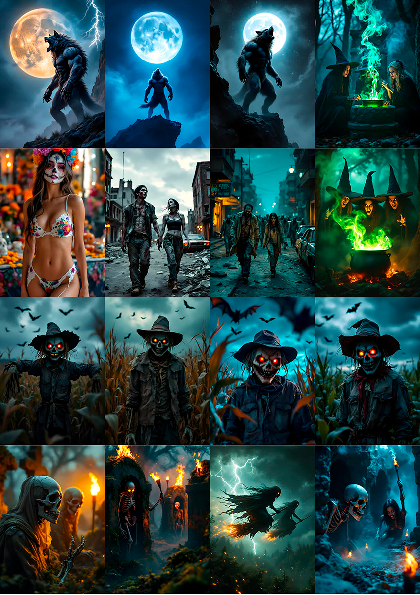 Pack Halloween 550 PNG – Recursos Gráficos Decorativos para Diseño, Canva, Photoshop