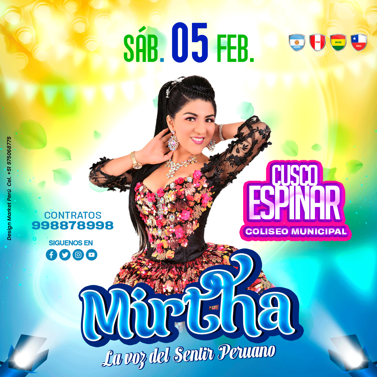 Flyer, post para redes sociales Modelo Myrtha - Design Market Perú