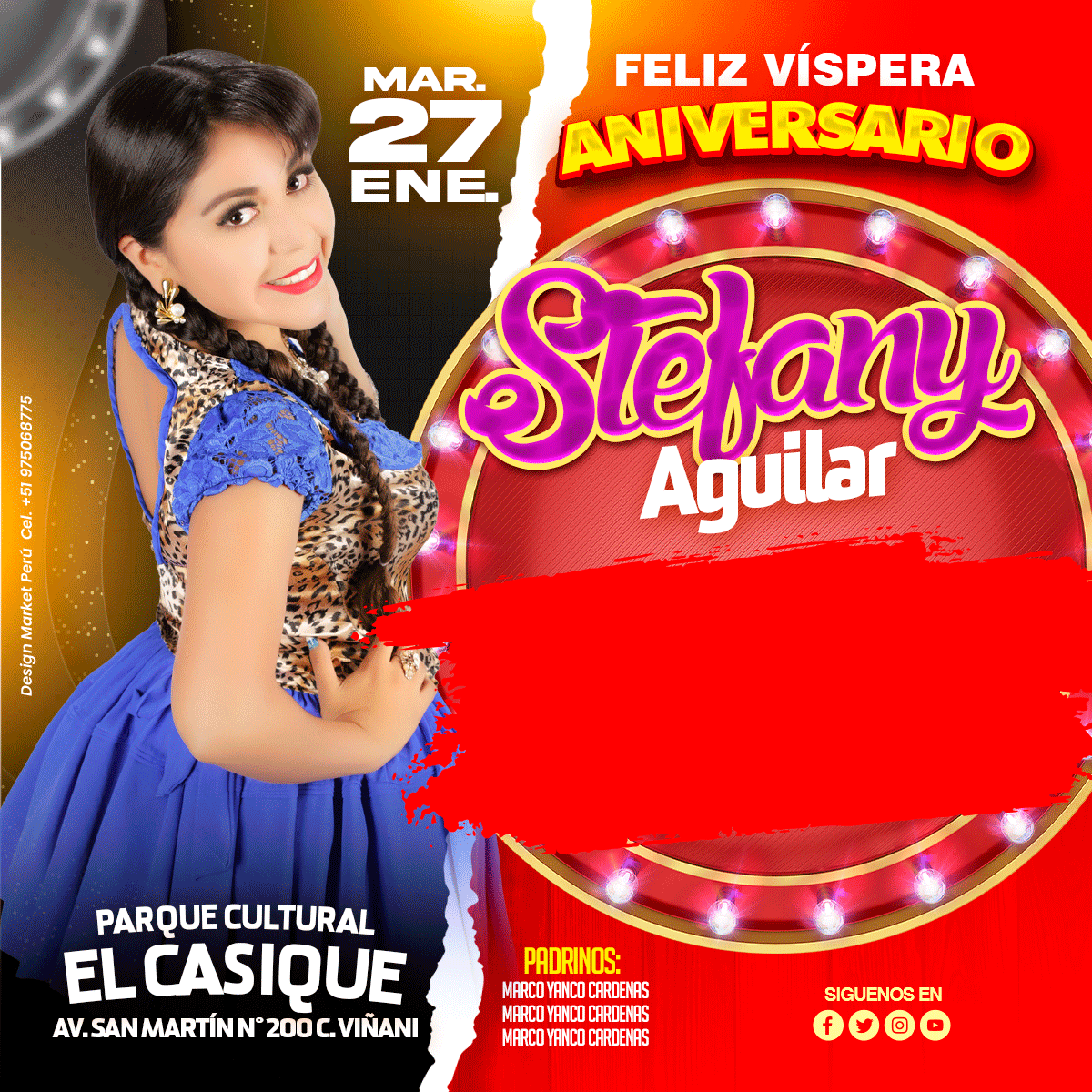 Flyer, post para redes sociales Modelo Pilar Stefany - Design Market Perú