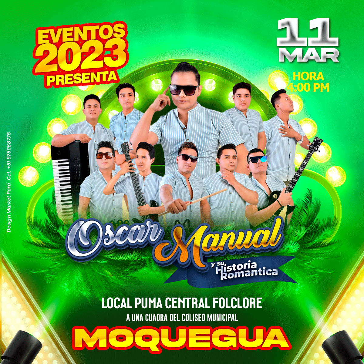 Flyer, post para redes sociales Modelo Oscar Manuel Verde - Design Market Perú