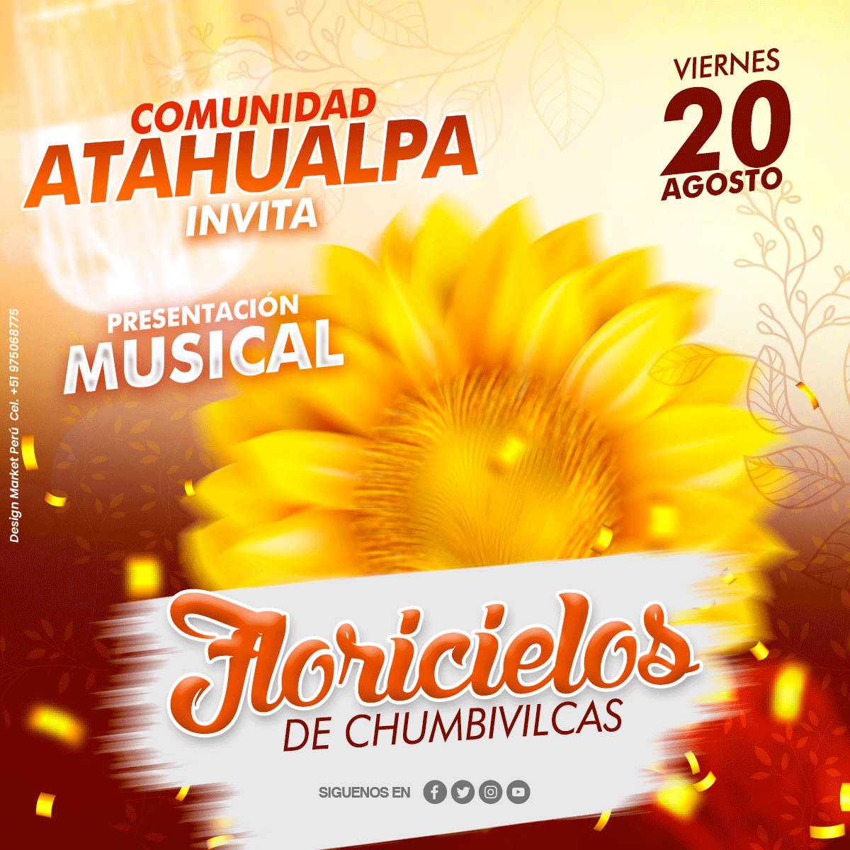 Flyer, post para redes sociales Modelo Floricielos - Design Market Perú
