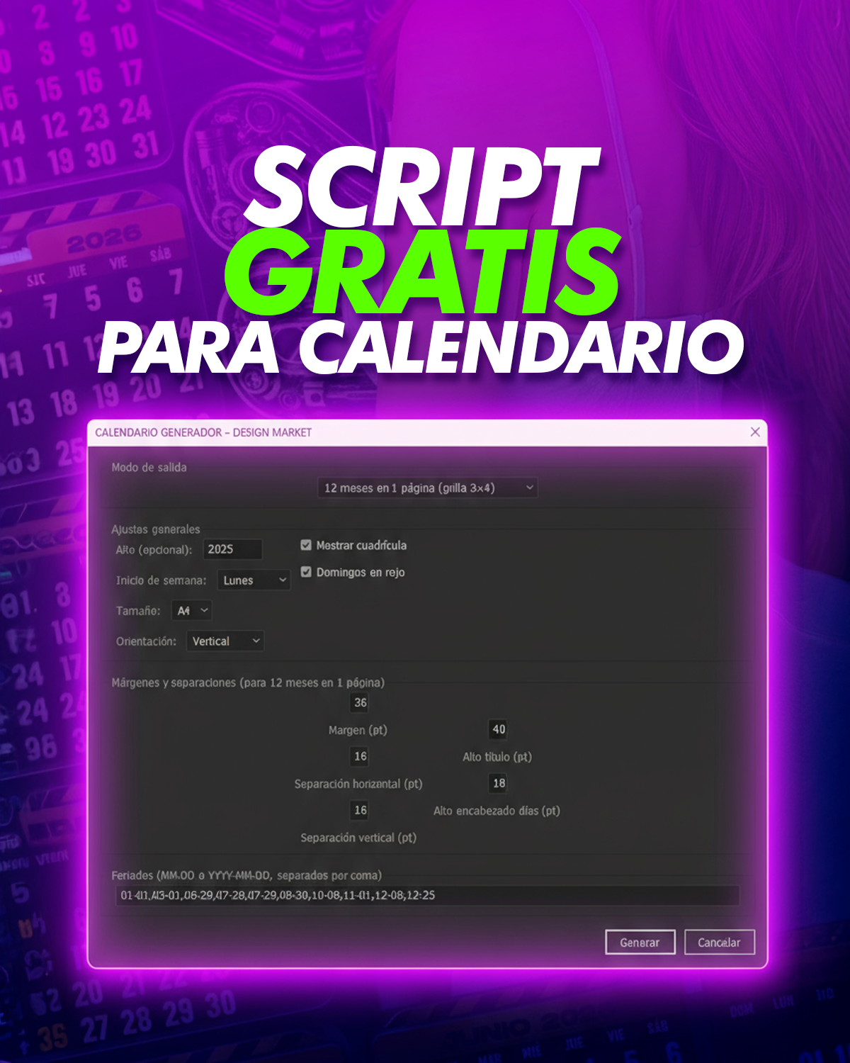 Script Calendario para illustrator