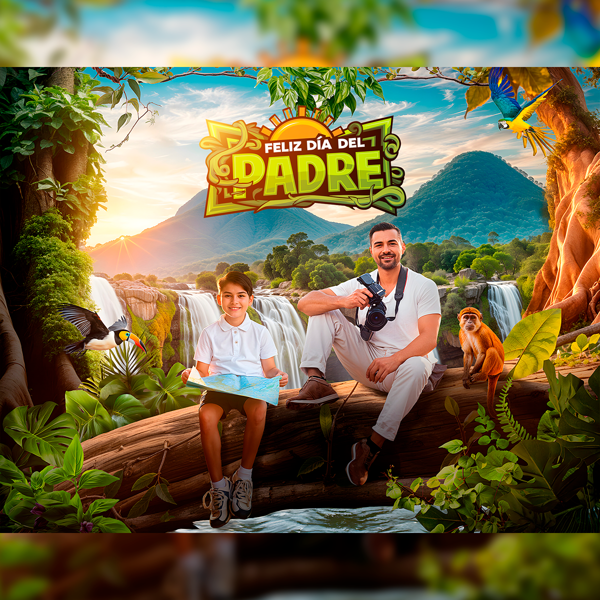 Aventura en la selva poster A4 - Design Market Perú