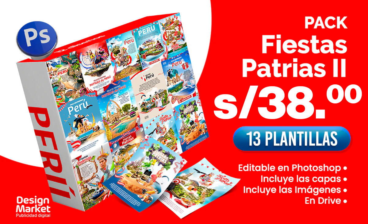 PACK 13 FIESTAS PATRIAS PERÚ II PSD