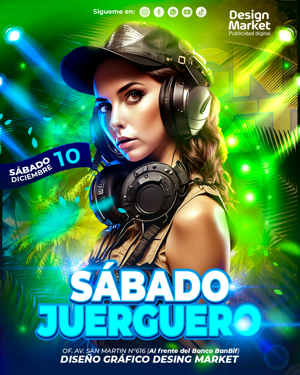 PLANTILLA FLYER SÁBADO JUERGUERO - Design Market Perú