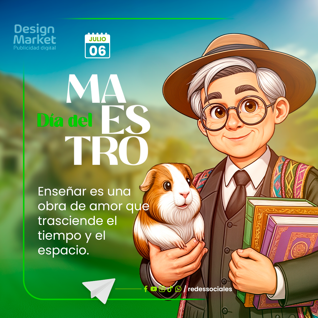Plantilla día del maestro profesor sierra - Design Market Perú