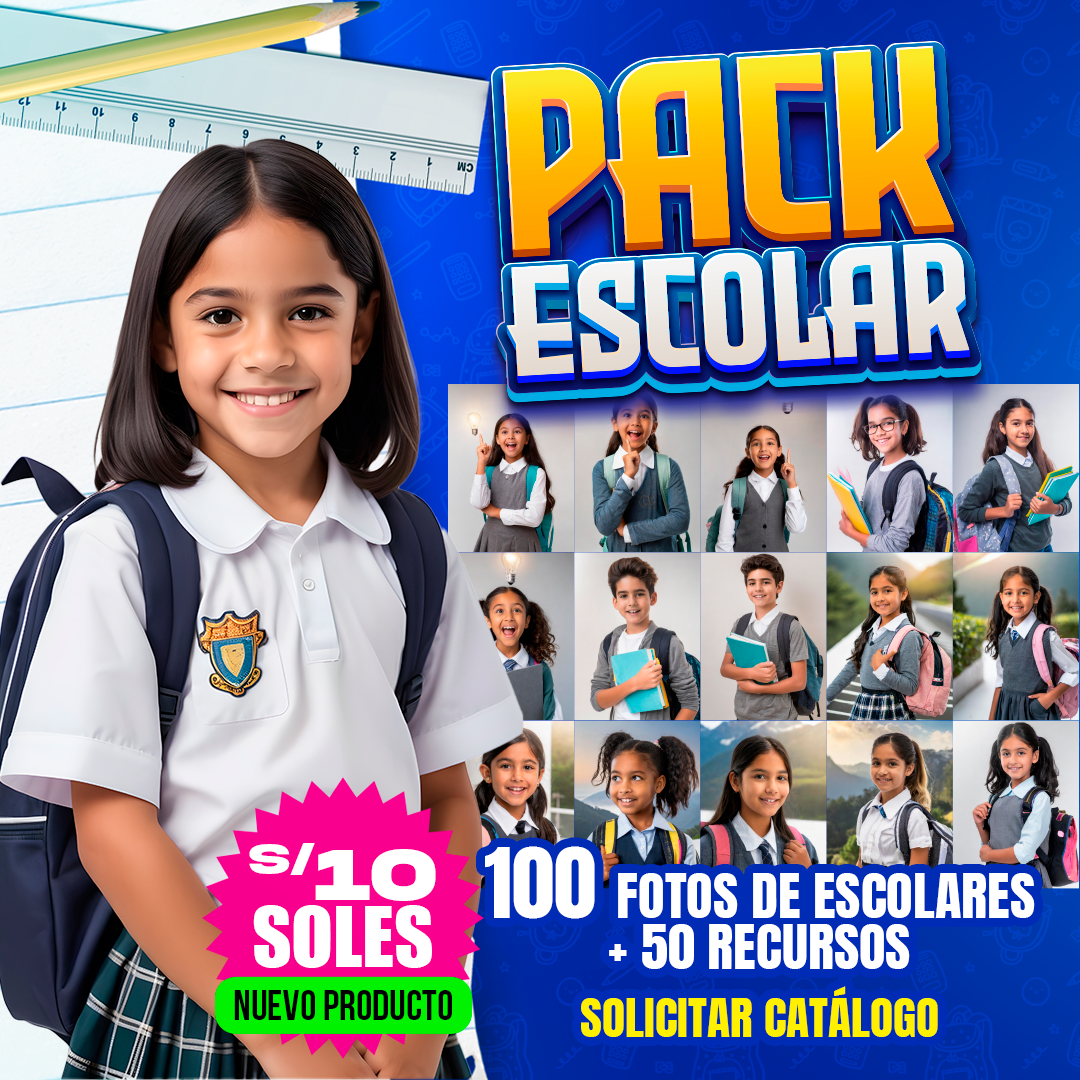 COLECCIÓN DE 100 fotos estudiantes + 50 recursos - Design Market Perú