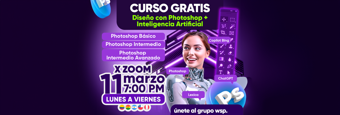 GRATIS: CLASE 11 MARZO - PHOTOSHOP + IA