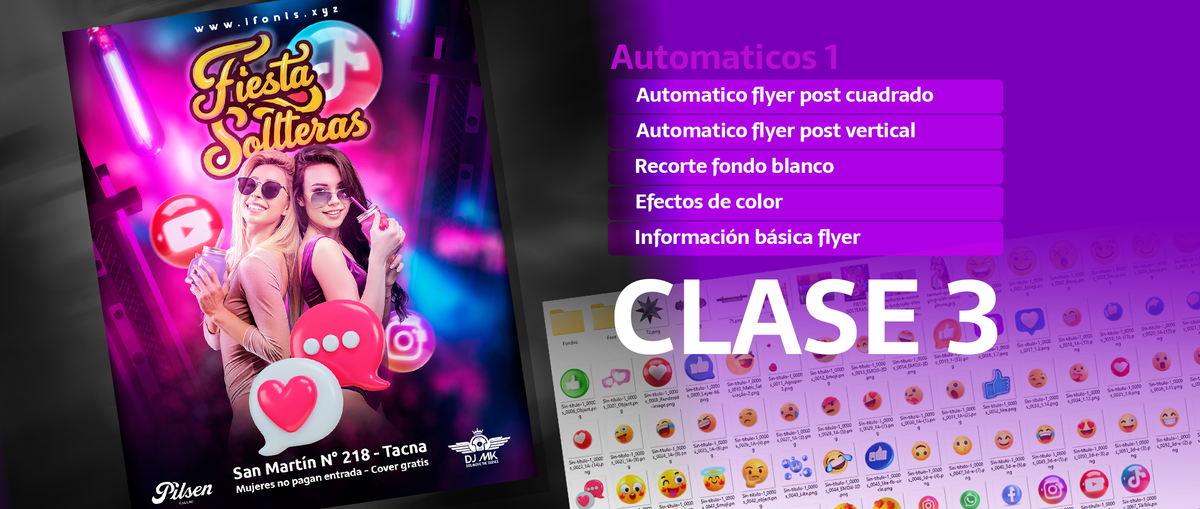 CLASE 3 Diseño gráfico photoshop + IA, diseñando flyer evento principiantes