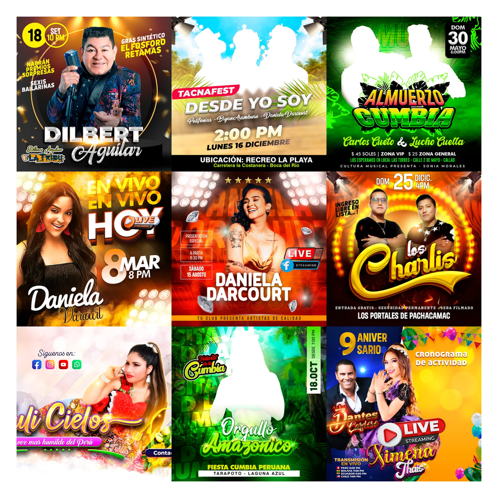 Pack 200 Flyer post Folclóricos Completo