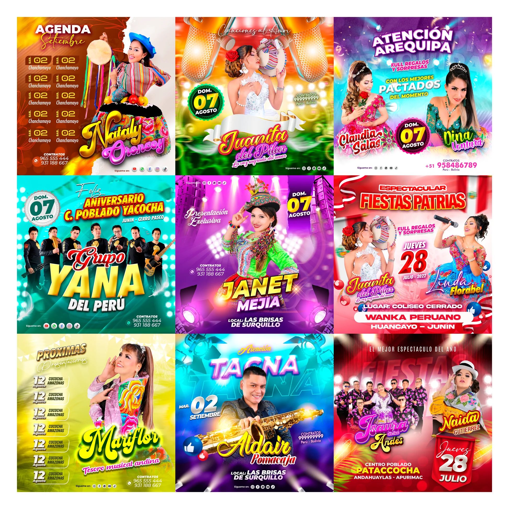 Pack 200 Flyer post Folclóricos Completo