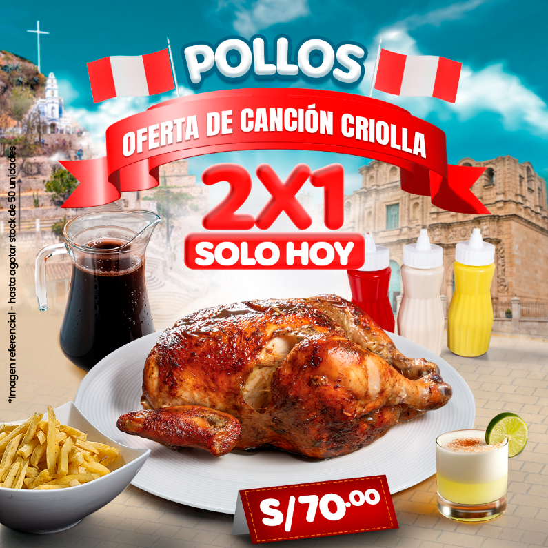 Plantilla para redes sociales – Oferta de Pollo a la Brasa