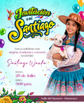 Plantilla para redes sociales – Invitación Santiago Wanka