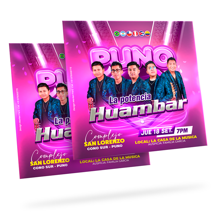 Flyer, post para redes sociales Modelo Huambar - Design Market Perú