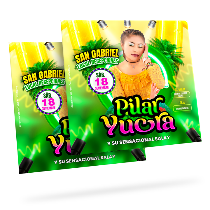 Flyer, post para redes sociales Modelo Pilar Yucra - Design Market Perú