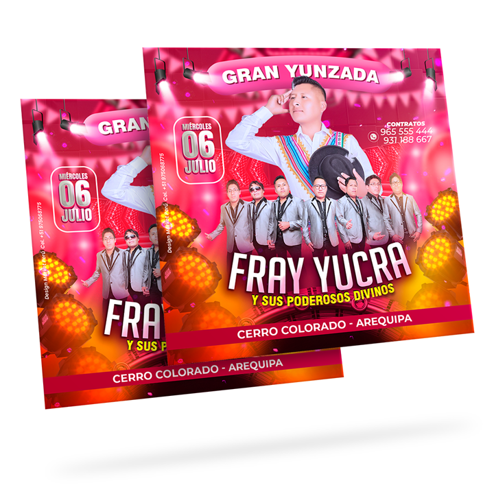 Flyer, post para redes sociales Modelo Fray Yucra - Design Market Perú