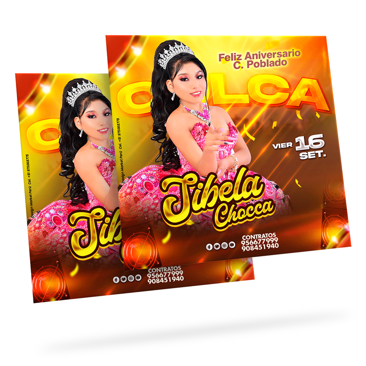 Flyer, post para redes sociales Modelo Sibela Marrón - Design Market Perú