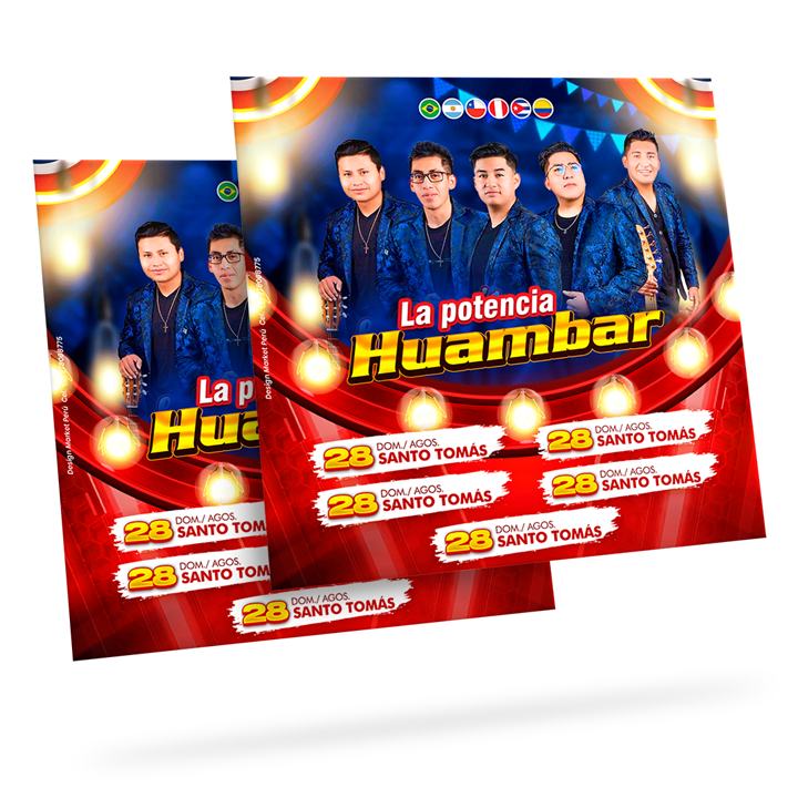 Flyer, post para redes sociales Modelo Huambar agenda - Design Market Perú