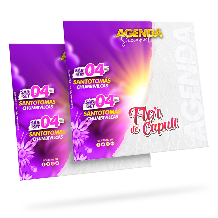 Flyer, post para redes sociales Modelo Flor de capuli - Design Market Perú