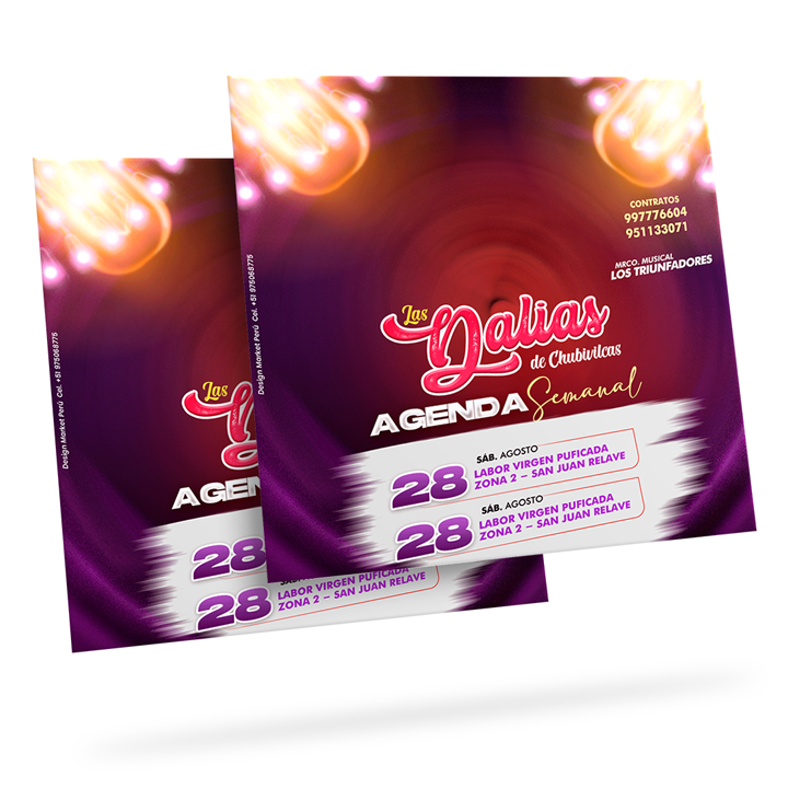 Flyer, post para redes sociales Modelo Dalias - Design Market Perú
