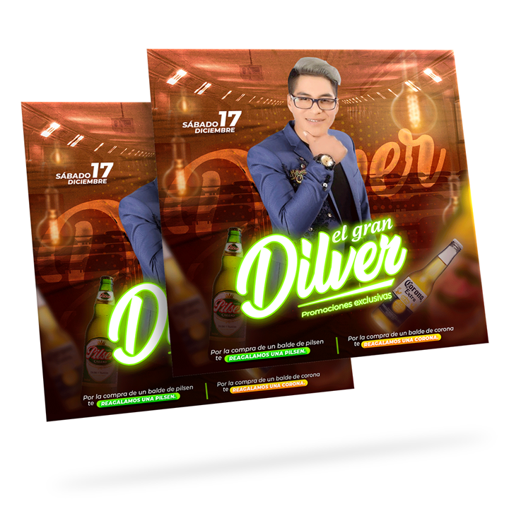 Flyer, post para redes sociales Modelo El Gran Dilver - Design Market Perú