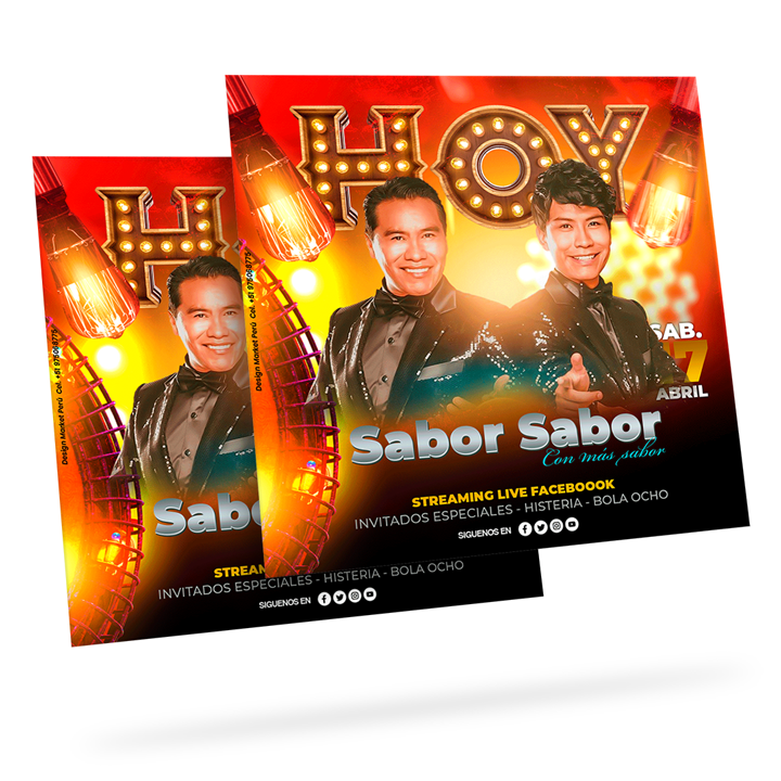 Flyer, post para redes sociales Modelo Sabor Sabor - Design Market Perú