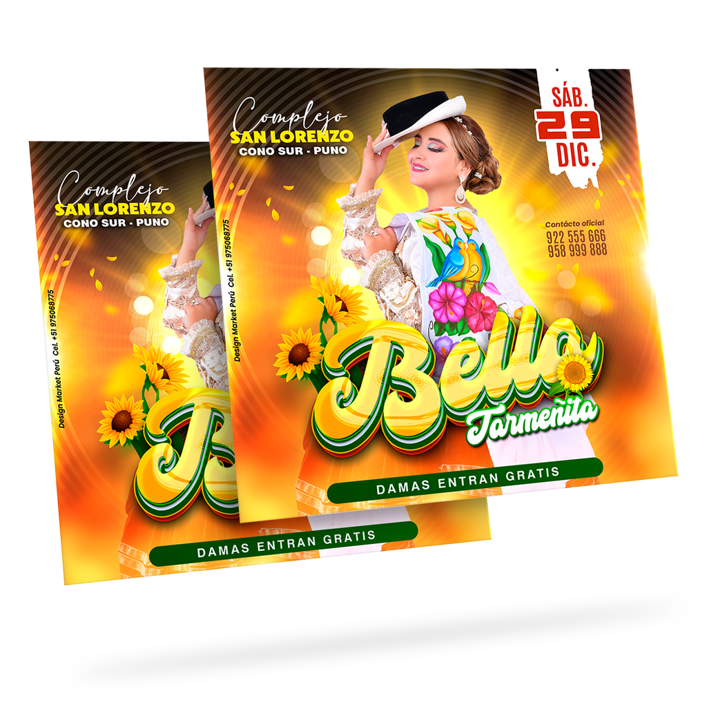 Flyer, post para redes sociales Modelo Bella - Design Market Perú