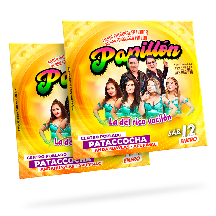 Flyer, post para redes sociales Modelo Papillon - Design Market Perú