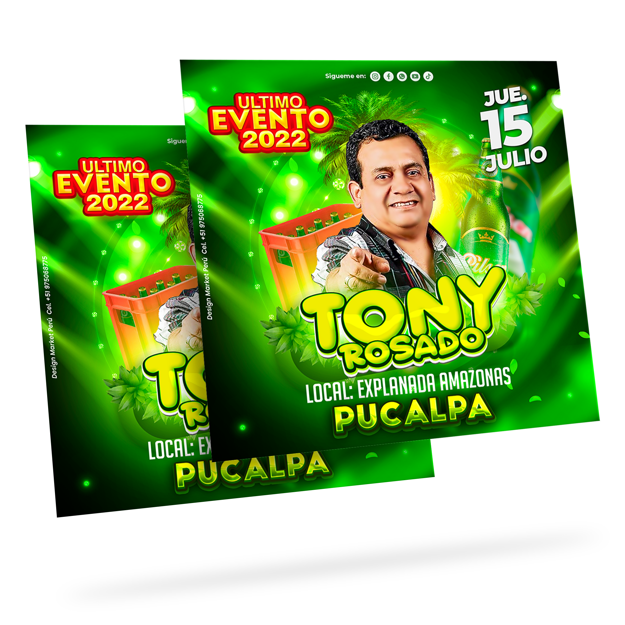 Flyer, post para redes sociales Modelo Tony Rosado - Design Market Perú
