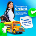 Plantilla inicio escolar transporte gratuito