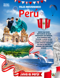 Plantilla Fiestas patrias Perú PSD - Piura - Design Market Perú