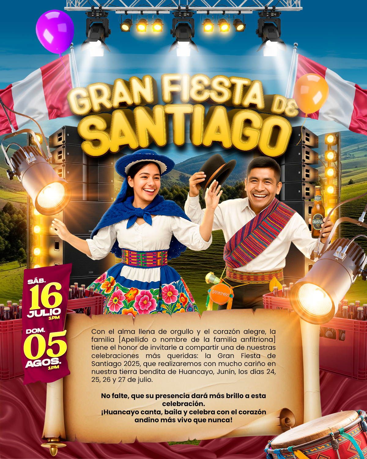 Fiesta de Santiago con ritmo y color