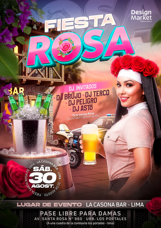 Diseño fiesta Santa Rosa de Lima