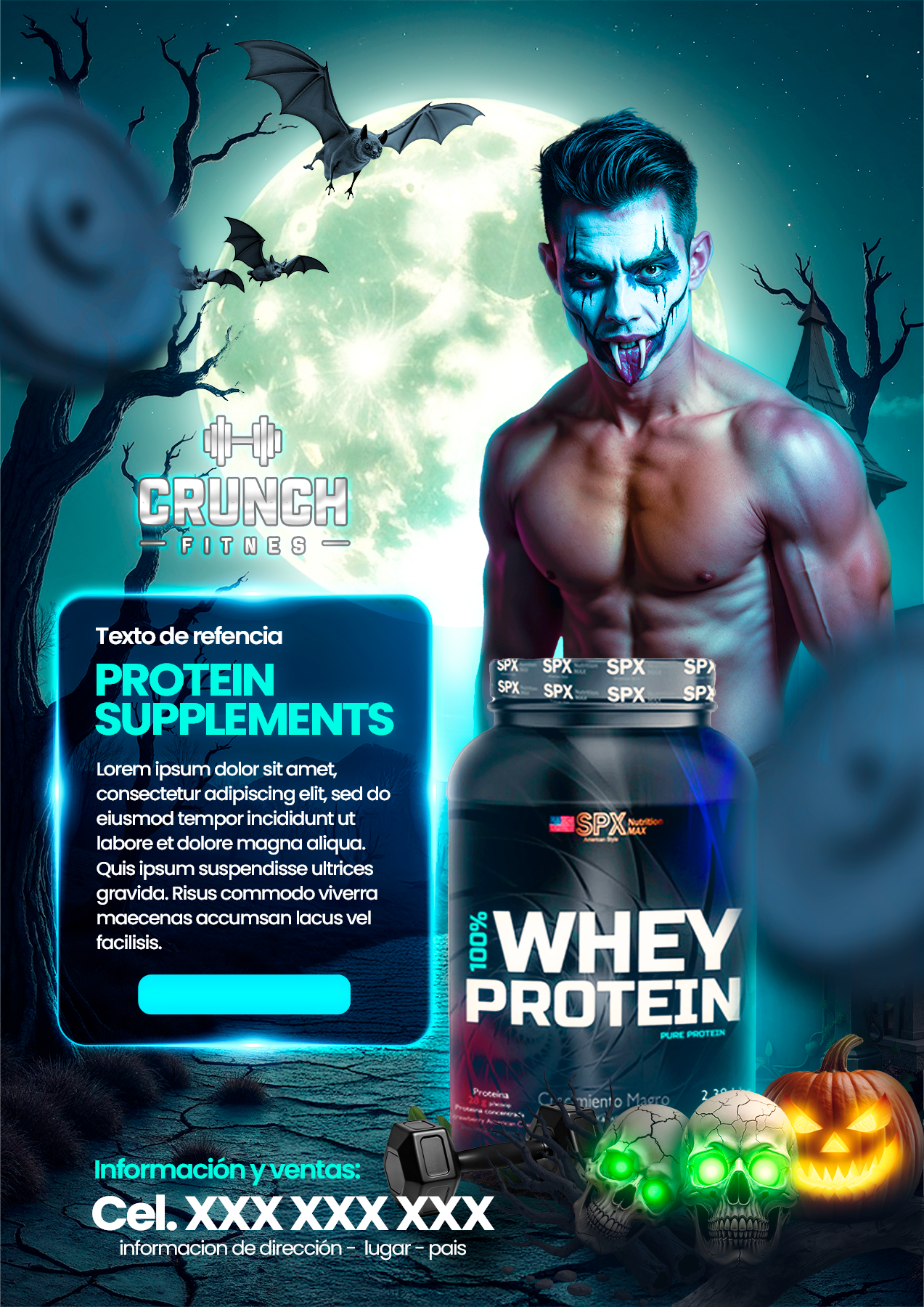 Flyer PSD Halloween Fit - Design Market Perú