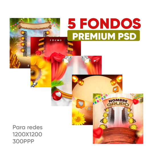 5 FONDOS PREMIUM I PSD - Design Market Perú