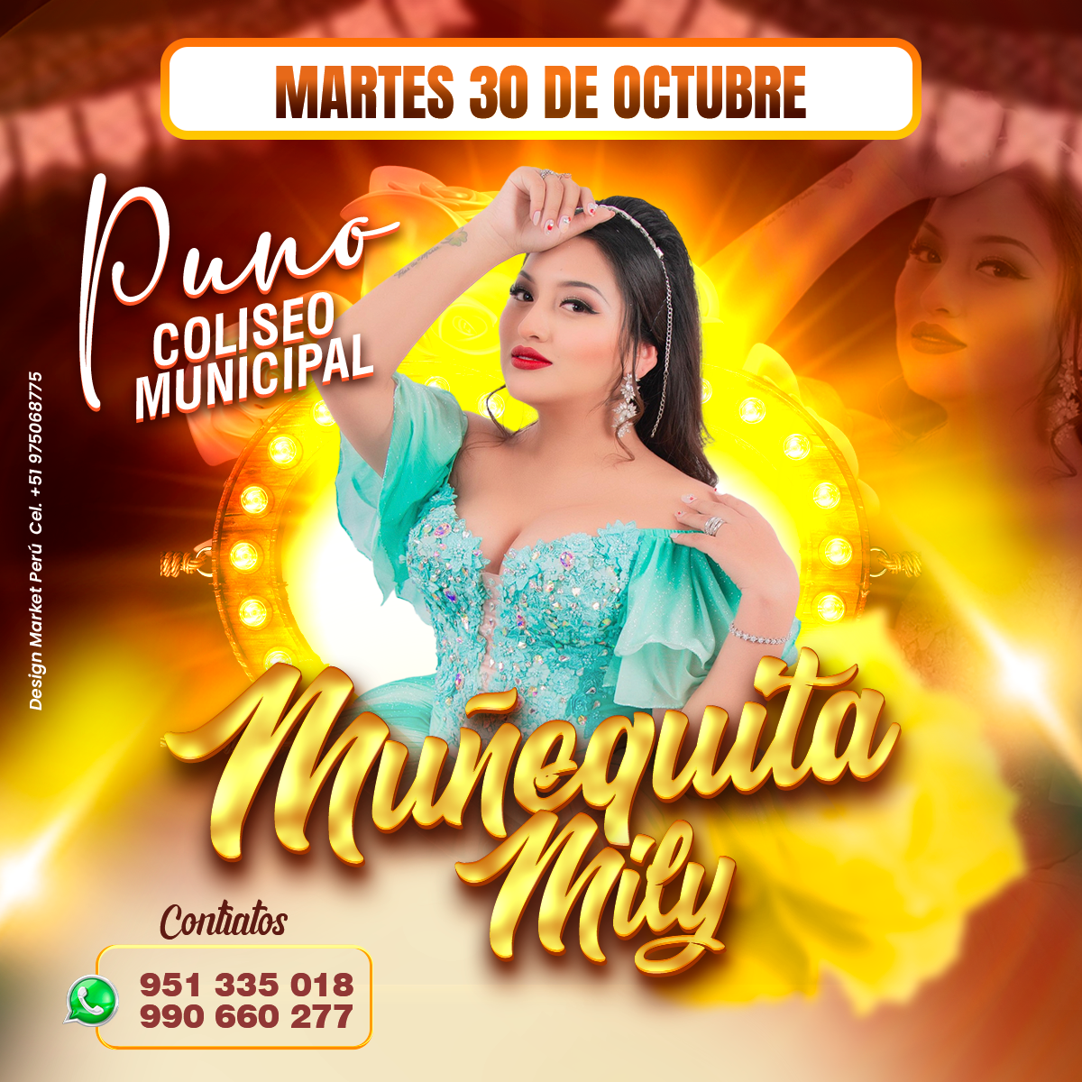 Flyer, post para redes sociales Modelo Muñequita Mily - Design Market Perú