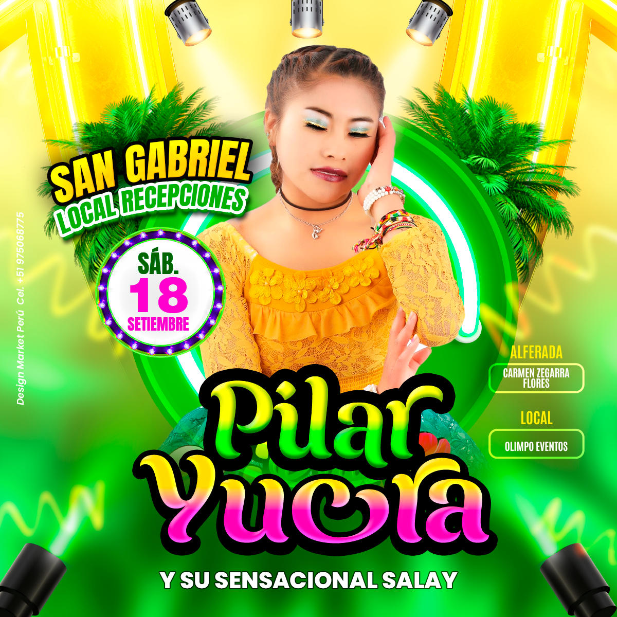 Flyer, post para redes sociales Modelo Pilar Yucra - Design Market Perú