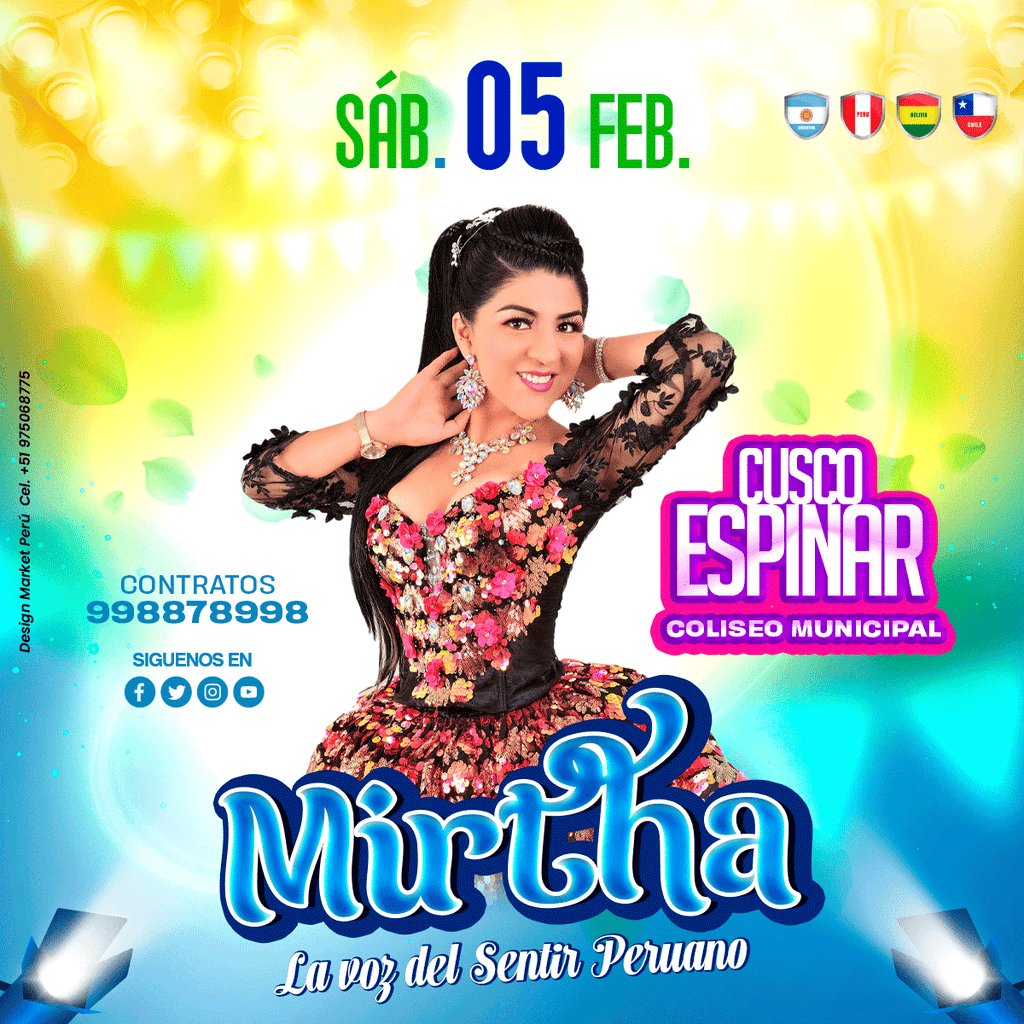Flyer, post para redes sociales Modelo Myrtha - Design Market Perú