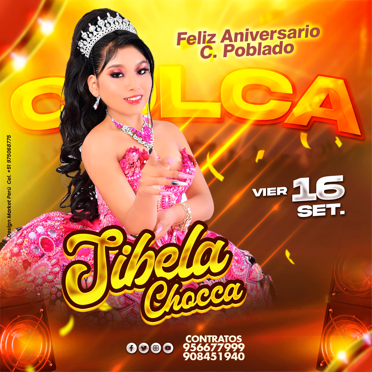 Flyer, post para redes sociales Modelo Sibela Marrón - Design Market Perú