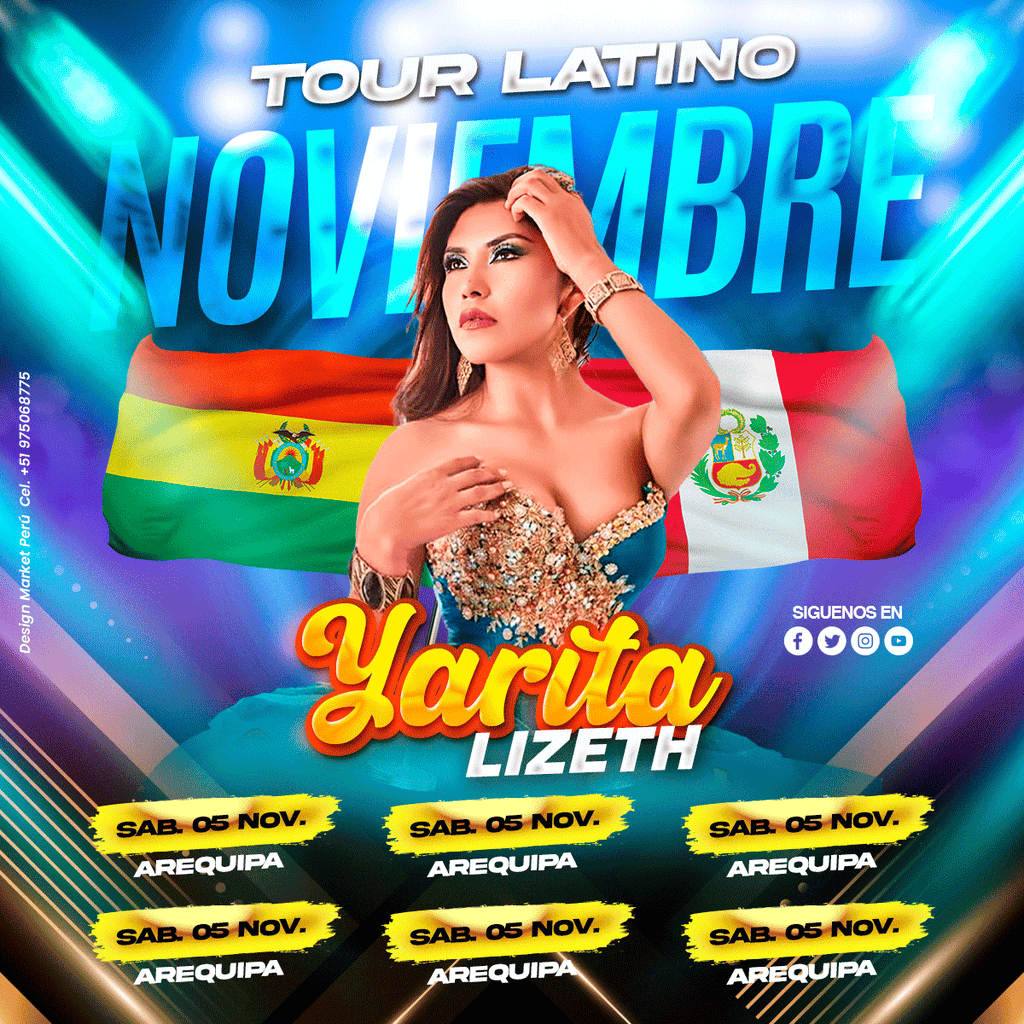 Flyer, post para redes sociales Modelo Yarita Bandera - Design Market Perú