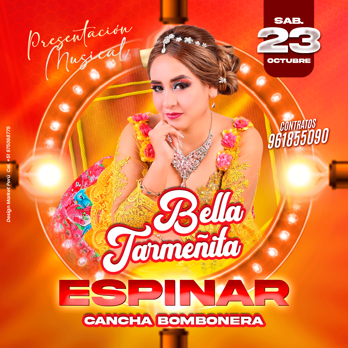 Flyer, post para redes sociales Modelo Espinar Naranjado - Design Market Perú