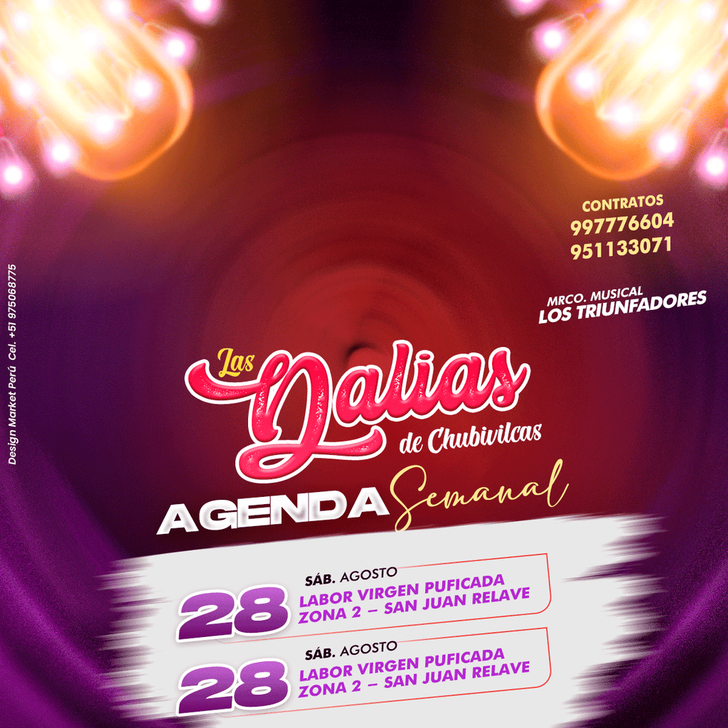Flyer, post para redes sociales Modelo Dalias - Design Market Perú